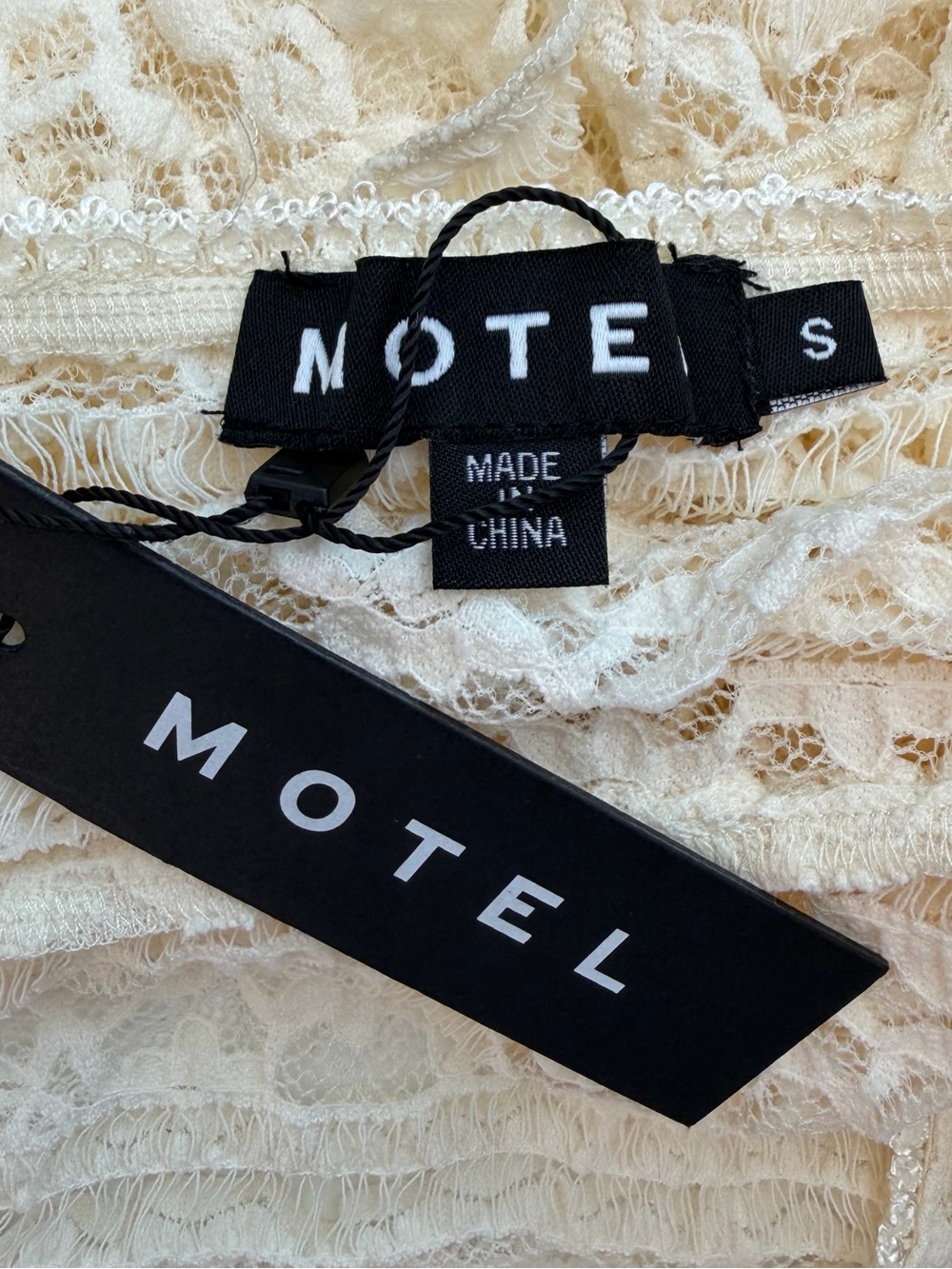 Motel Rocks Ragna Ivory Lace Ruffle Mini Skirt - Picture 4 of 4
